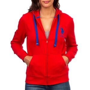 U.S. Polo Assn Triple Crown Red Hoodie Sweat Jacket